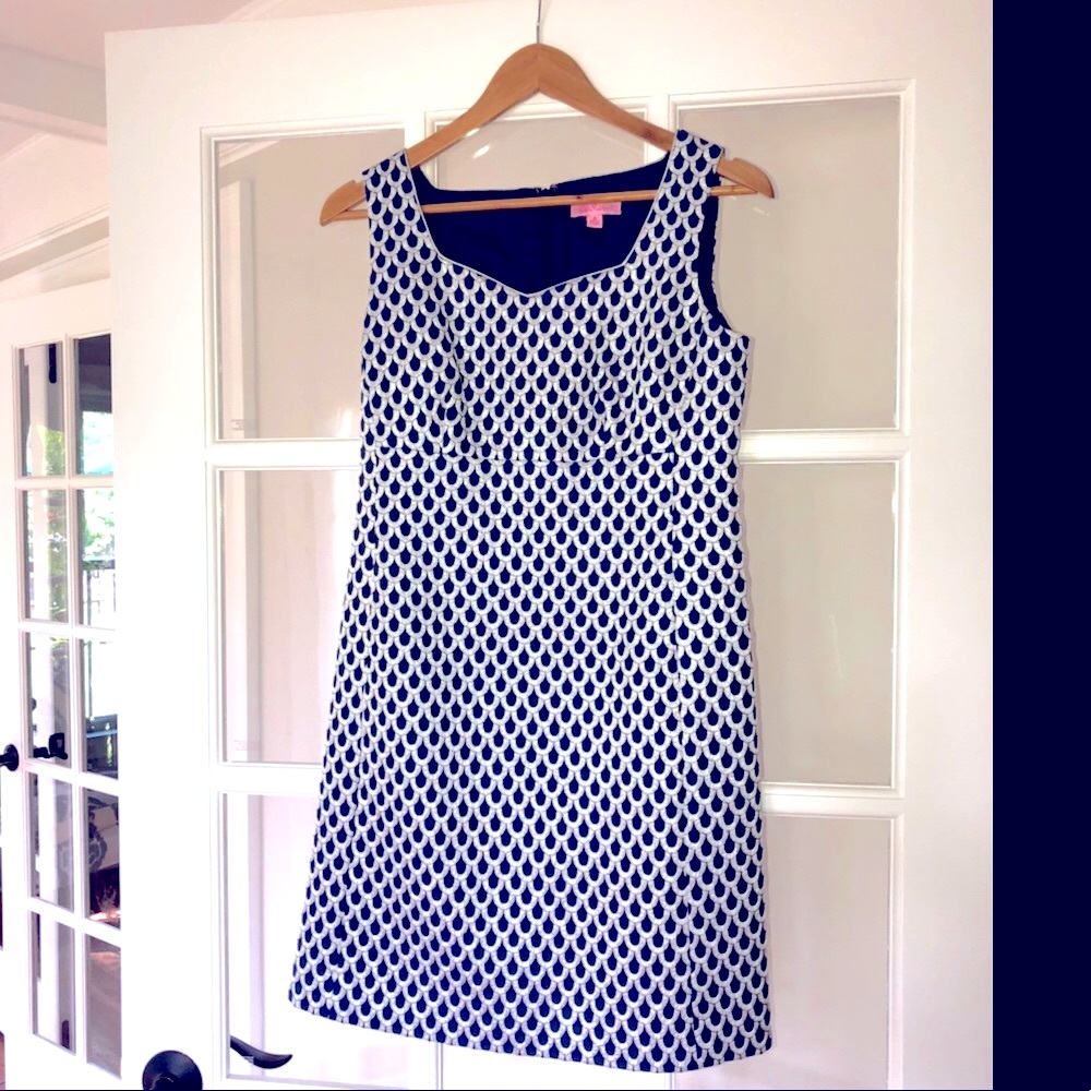 NWOT Lilly Pulitzer Adriana Scalloped Sheath Dress